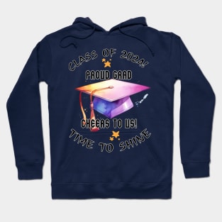 School's out, Class of 2024! Proud Grad. Cheers to Us! Time to Shine! ️Class of 2024, graduation gift, teacher gift, student gift. Hoodie